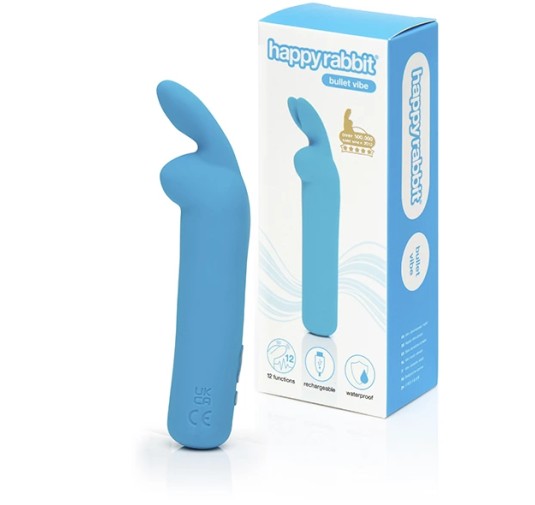 Wibrator - Happy Rabbit Rechargeable Vibrating Bullet Blue